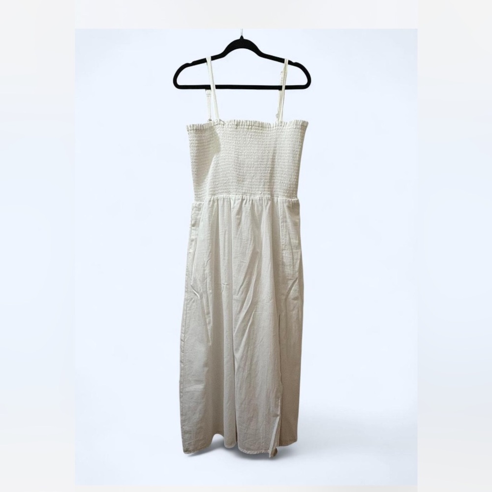 NWT Nordstrom Rack White Smocked Maxi Dress